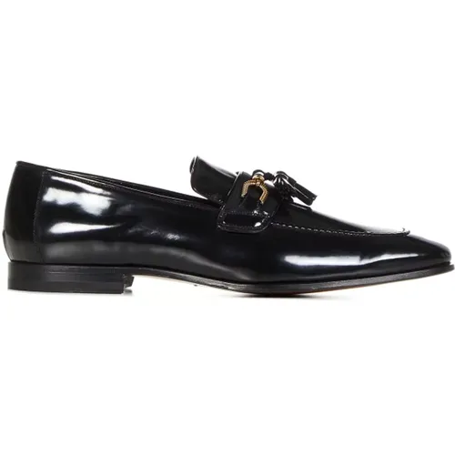 Schwarze flache Schuhe mit Grosgrain-Verzierung - Tom Ford - Modalova