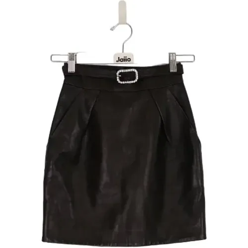 Pre-owned Skirts, female, , Size: XS Pre-owned Leather bottoms - Alexandre Vauthier Pre-owned - Modalova