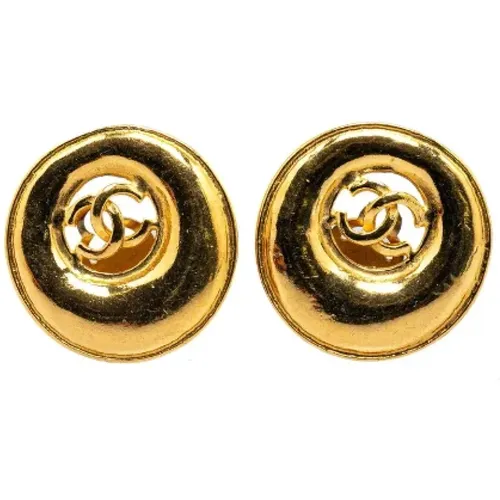 Pre-owned Jewellery, female, , Size: ONE SIZE Pre-owned Metal earrings - Chanel Vintage - Modalova