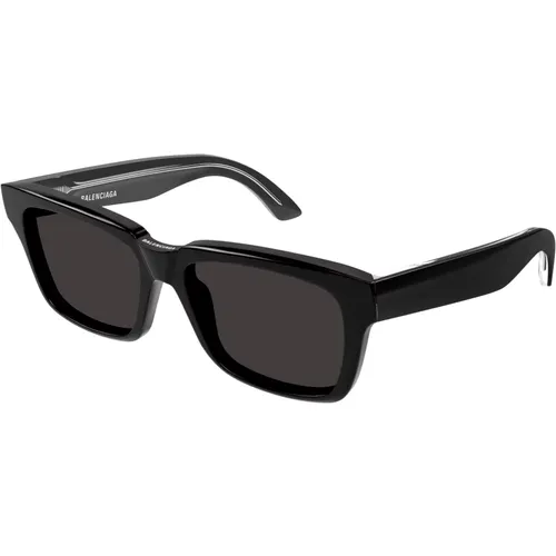 Schwarz/Graue Sonnenbrille , unisex, Größe: 55 MM - Balenciaga - Modalova