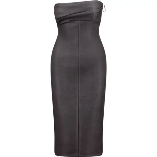 Double Crêpe Bustier Dress with Draping , female, Sizes: XS - Philosophy di Lorenzo Serafini - Modalova