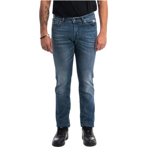 Superior Stretch Straight Jeans Real Wash , male, Sizes: W38, W32 - Roy Roger's - Modalova