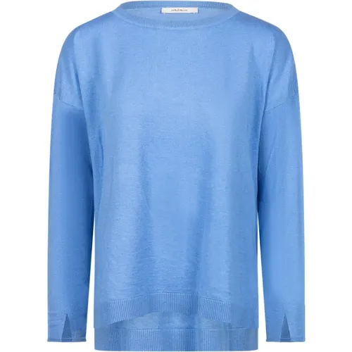 Klar Blauer Pullover , Damen, Größe: M - MALIPARMI - Modalova