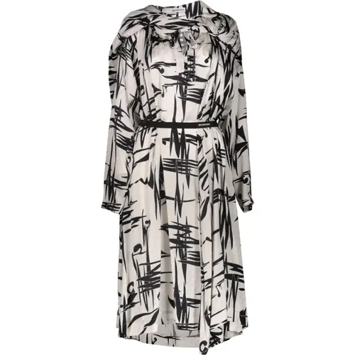 Jacquard silk dress , female, Sizes: S - Balenciaga - Modalova