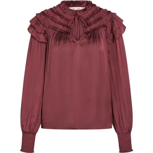 Romantic Flori Blouse with Ruffle Details , female, Sizes: XL - RUE de Femme - Modalova