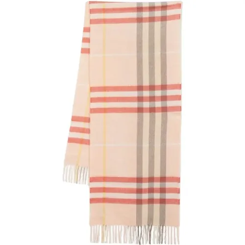 Winter Scarves, unisex, , Size: ONE SIZE Cashmere Check Scarf - Burberry - Modalova