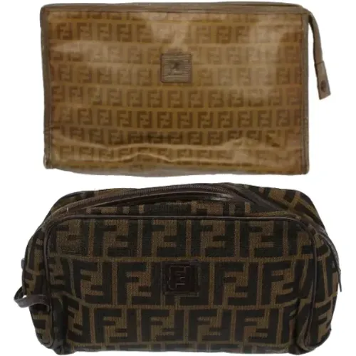 Pre-owned Canvas clutches , female, Sizes: ONE SIZE - Fendi Vintage - Modalova