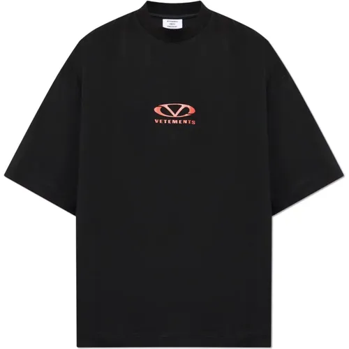 Bedrucktes T-Shirt , Herren, Größe: S - Vetements - Modalova