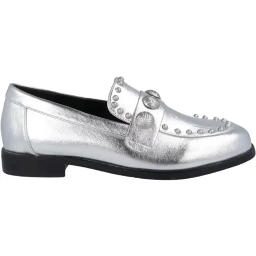 Stilvolle Silberne Vegan Loafers , Damen, Größe: 37 EU - Noa Harmon - Modalova