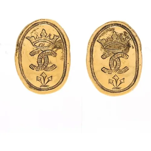 Pre-owned Jewellery, female, , Size: ONE SIZE Pre-owned Metal earrings - Chanel Vintage - Modalova