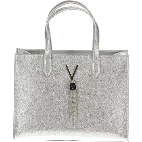 Silberne Polyethylen-Handtasche - Valentino by Mario Valentino - Modalova