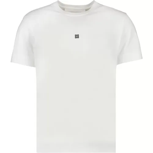 Weiße 4G Logo Besticktes T-Shirt , Herren, Größe: L - Givenchy - Modalova