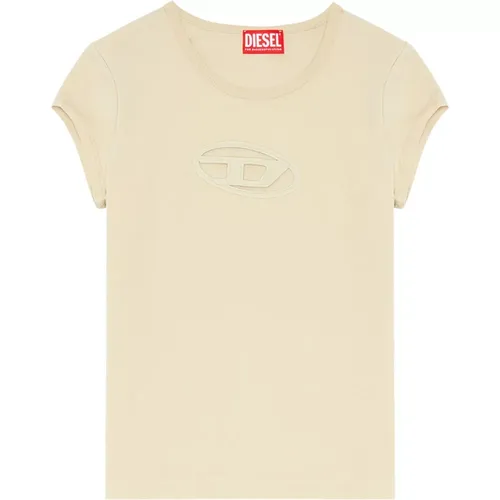 T-shirt with peekaboo logo , female, Sizes: L, M - Diesel - Modalova