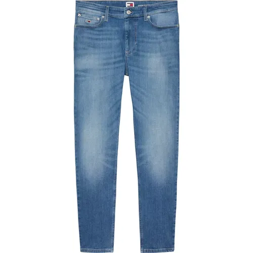 Blaue Skinny Jeans mit Used-Look , Herren, Größe: W34 - Tommy Jeans - Modalova