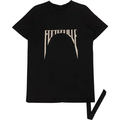 Schwarz/Weiß T-Shirt Level T , Herren, Größe: L - Rick Owens - Modalova