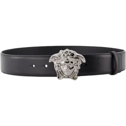 Belts, male, , Size: 110 CM Medusa Leather Belt - Versace - Modalova