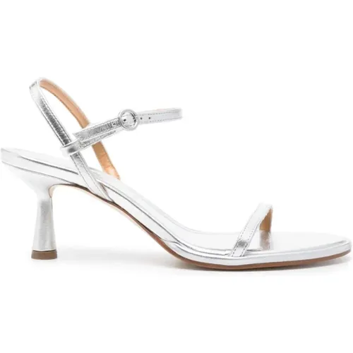 Silver Heeled Sandals , female, Sizes: 3 UK, 7 UK - aeyde - Modalova