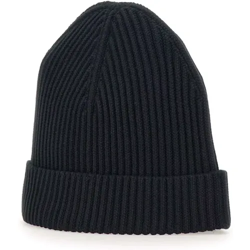 Beanies, male, , Size: ONE SIZE Cotton Cap with Ribbed Weave - RRD - Modalova