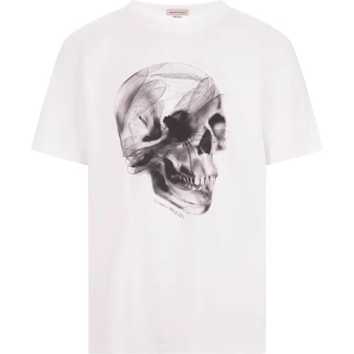 Skull Graphic T-shirt , male, Sizes: L, S, XL, M - alexander mcqueen - Modalova