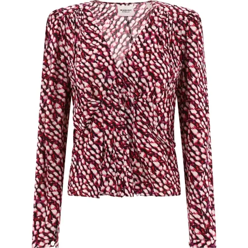 Blouses, female, , Size: S Eddy Blouse Fuchsia Women's Clothing - Marant étoile - Modalova