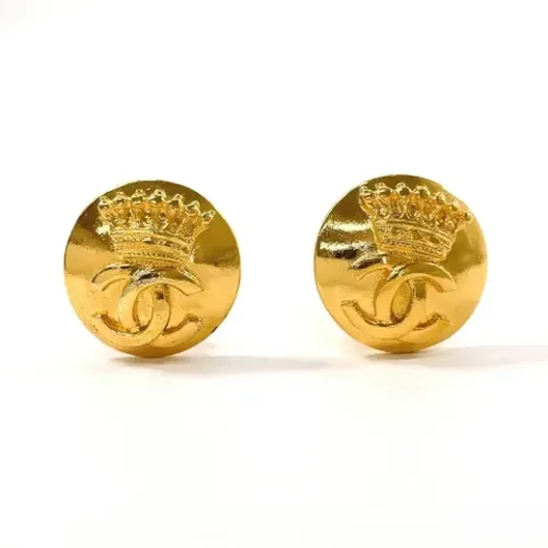 Pre-owned Jewellery, female, , Size: ONE SIZE Pre-owned Metal earrings - Chanel Vintage - Modalova