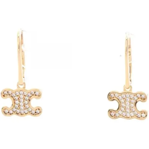 Pre-owned Jewellery, female, , Size: ONE SIZE Pre-owned Metal earrings - Celine Vintage - Modalova