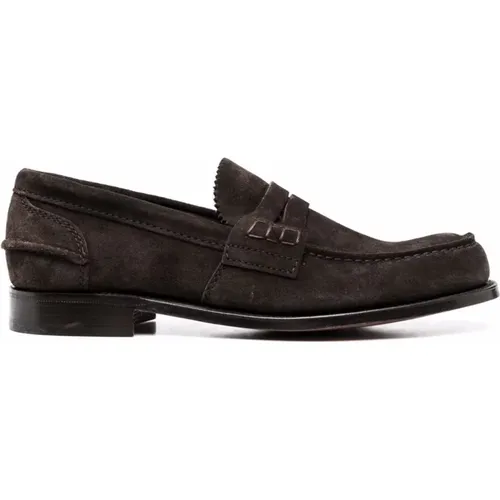 Loafers, male, , Size: 8 US Suede Loafers - Church's - Modalova