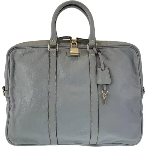 Pre-owned Handbags, male, , Size: ONE SIZE Pre-owned Leather briefcases - Gucci Vintage - Modalova