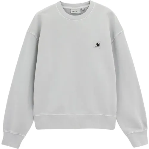 Baumwolle Eis Crewneck Sweatshirt mit Logo - Carhartt WIP - Modalova