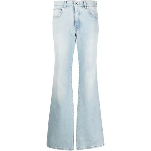 Bleach Baby Flared Jeans in Light , female, Sizes: W27 - Off White - Modalova