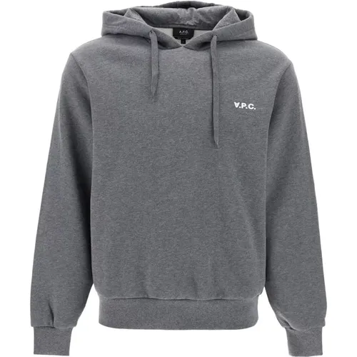 Kapuzenpullover mit Flockdruck , Herren, Größe: L - A.P.C. - Modalova