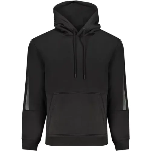 Schwarzer Baumwoll-Hoodie mit Logo , Herren, Größe: S - Calvin Klein - Modalova