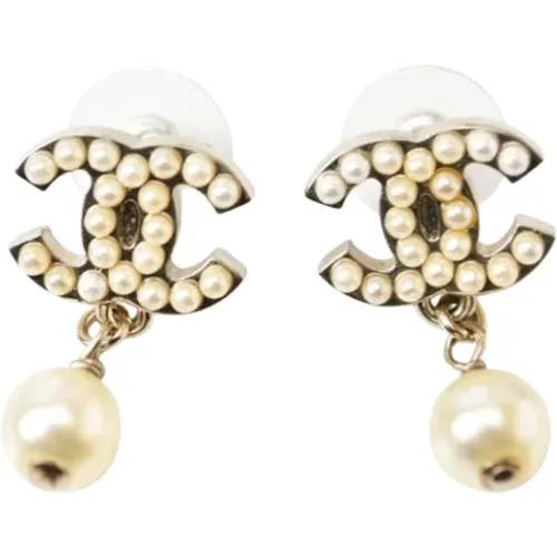 Pre-owned Jewellery, female, , Size: ONE SIZE Pre-owned Metal earrings - Chanel Vintage - Modalova