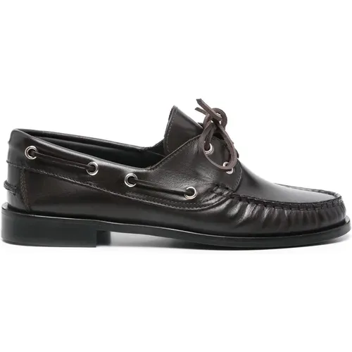 Sailor Shoes, female, , Size: 9 US Cedar Front Tie Block Heel - aeyde - Modalova