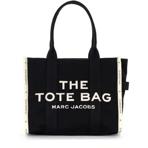 The Jacquard Large Tote Bag in schwarzem Canvas , Damen, Größe: ONE Size - Marc Jacobs - Modalova