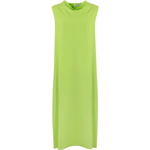 Lime Maxi Dress Viscose Sleeveless , female, Sizes: S, 2XS, M, XS, L - Liviana Conti - Modalova