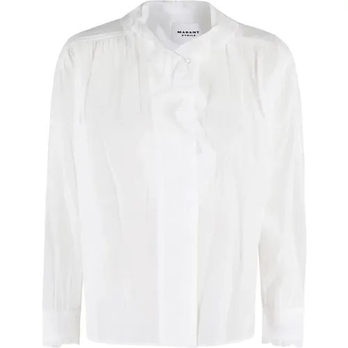 Shirts, female, , Size: M Cotton Voile V-Neck Blouse - Marant étoile - Modalova
