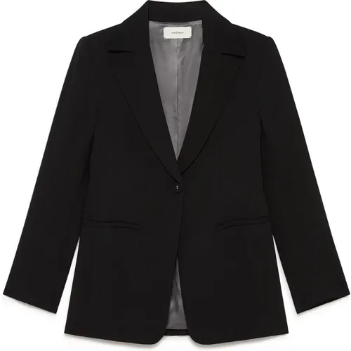 Sable' Crepe JACKE,Schwarze Jacken für Frauen - MALIPARMI - Modalova