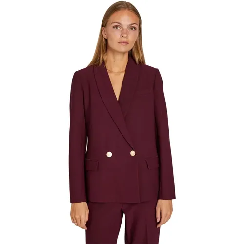 Blazers, female, , Size: S Eloisetto Blazer in Raspberry Wine - RUE de Femme - Modalova