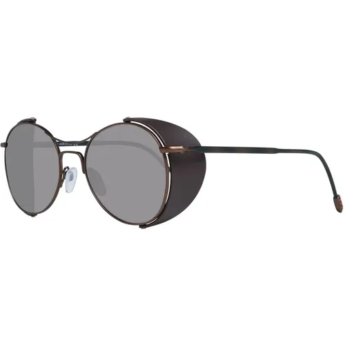 Sunglasses, male, , Size: ONE SIZE Bronze Men Sunglasses Round Frame - Ermenegildo Zegna - Modalova