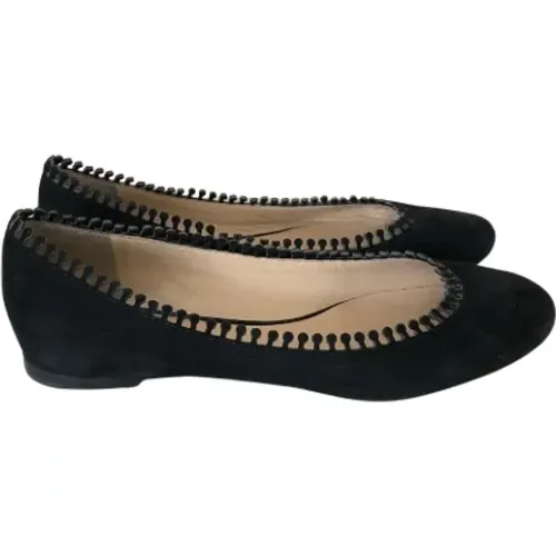 Pre-owned Flats, female, , Size: 6 1/2 US Pre-owned Suede flats - Chloé Pre-owned - Modalova