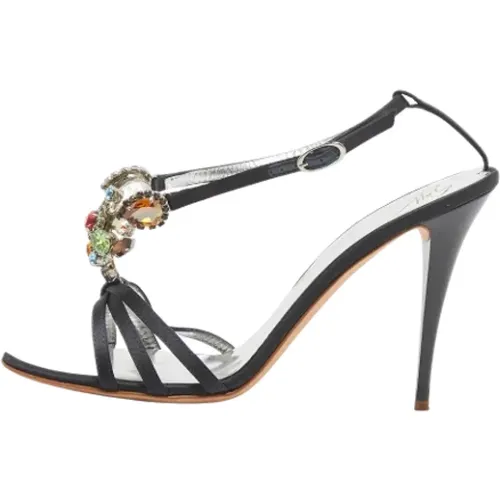 Pre-owned Satin sandals , female, Sizes: 6 1/2 UK - Giuseppe Zanotti Pre-owned - Modalova