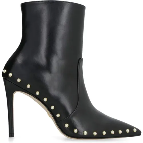 Heeled Boots, female, , Size: 7 1/2 US Leather Pointy-toe Ankle Boots - Stuart Weitzman - Modalova