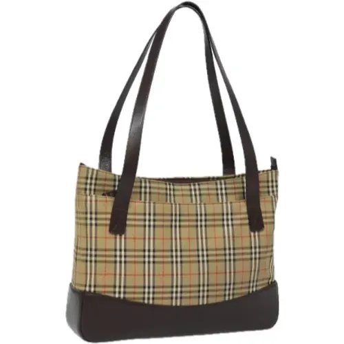 Pre-owned Tote Bags, female, , Size: ONE SIZE Pre-owned Canvas shoulder-bags - Burberry Vintage - Modalova