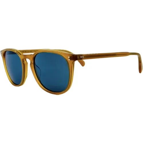 Vintage Square Sunglasses Amber Blue , unisex, Sizes: ONE SIZE - Oliver Peoples - Modalova
