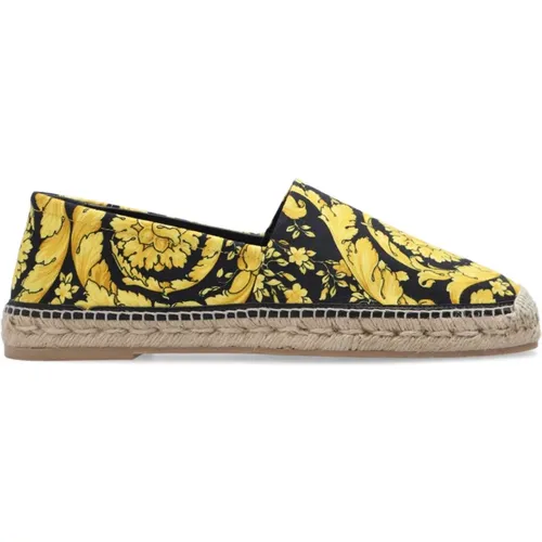 Barocco Printed Espadrillas , male, Sizes: 6 UK - Versace - Modalova