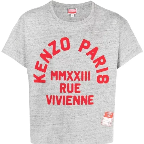 Logo-Print Kurzarm T-Shirt in Grau - Kenzo - Modalova