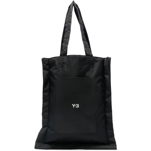 Schwarze Tote Tasche aus recyceltem Polyester , Damen, Größe: ONE Size - Y-3 - Modalova