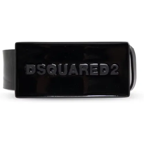 Belts, male, , Size: 90 CM Leather belt - Dsquared2 - Modalova