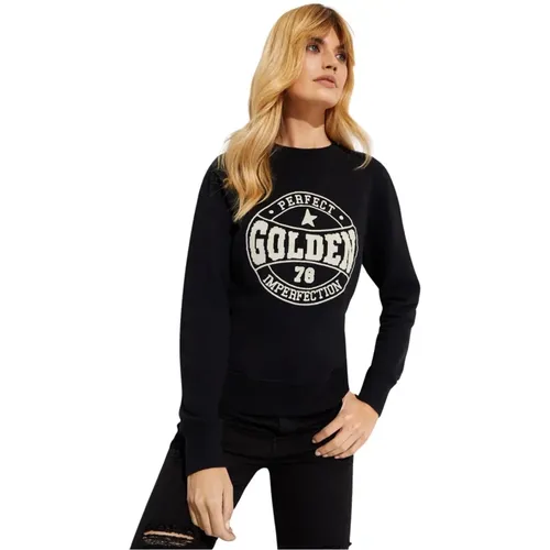 Schwarzer Athena Logo Sweatshirt - Golden Goose - Modalova